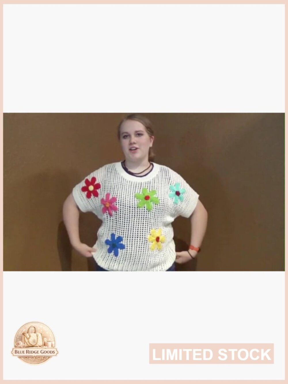 Crochet Hollow Out Short Sleeve Pullover Sweater Beach Cover Up Knit Top - Picture 5 of 5